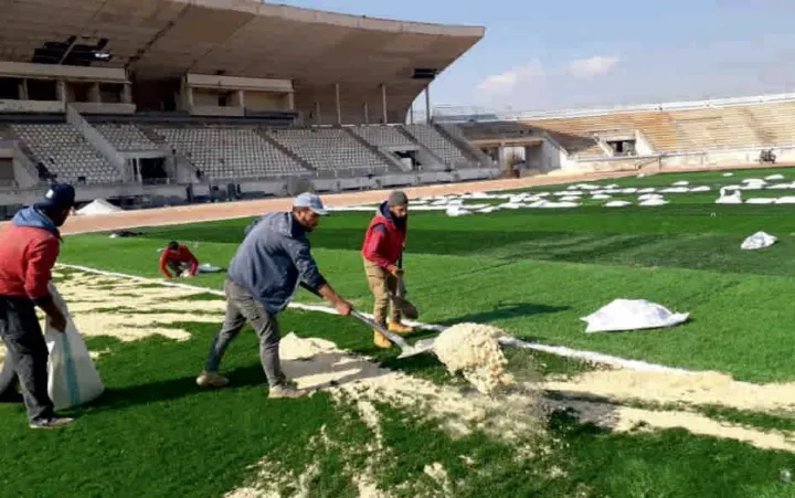 إعادة تأهيل ملعب مدينة درعا